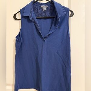NWOT Tommy Bahama Sleeveless Collared Top in Blue